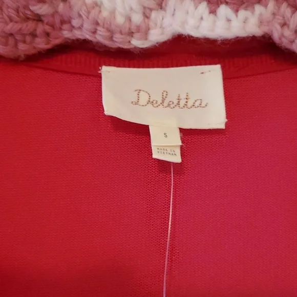 NWT Anthropologie Deletta Long Sleeve Pink Tunic - Picture 2 of 6